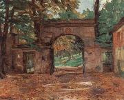 Wilhelm Trubner Neuburg Gates oil on canvas